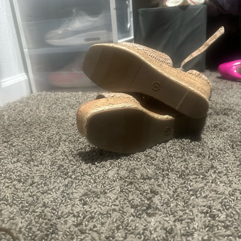 Elegant Tan Women's Wedges - Picture 3 of 3